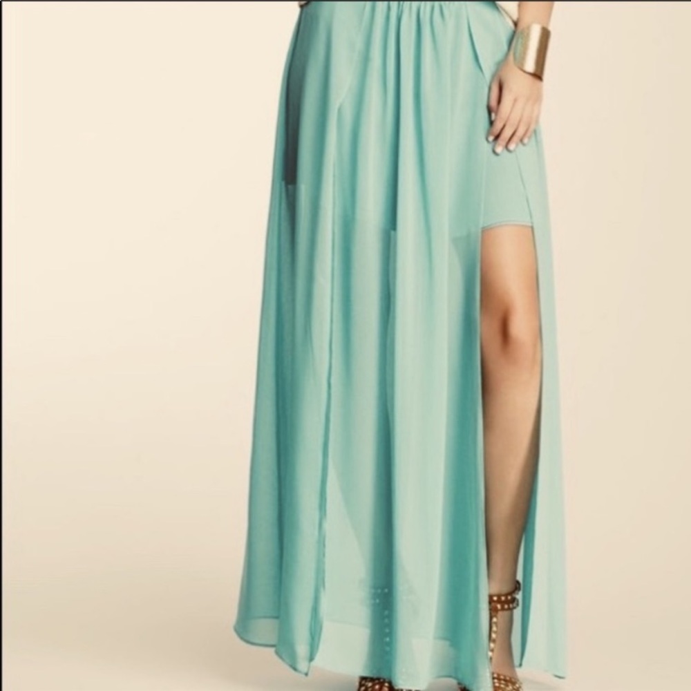 Teal Maxi Skirt